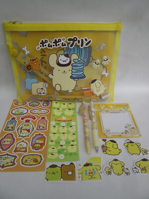 Brandneu Super Süß SANRIO - POMPURIN Gemischtes Schreibwaren Geschenkset - 18 Stück