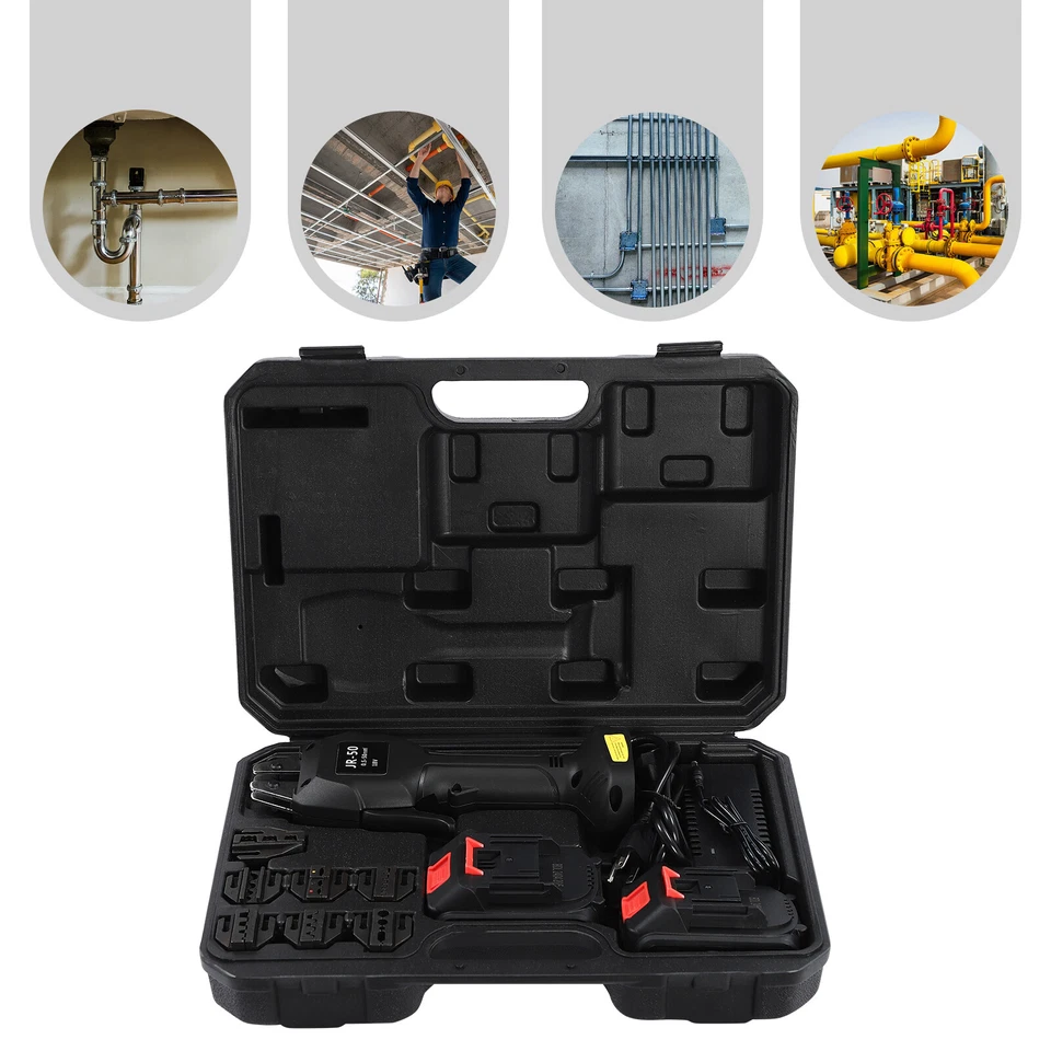 JR-50 Electric Crimping Pliers Terminal Crimping Tool Rechargeable DC 2AH - Image 3 of 4