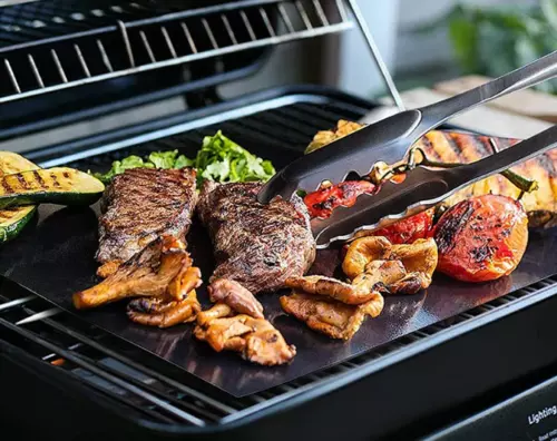 Bbq top grill mat