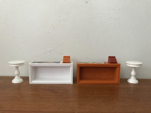 Vintage Disney Magic Town Square Play Set Replacement Cash Registers Park Tables - Picture 4 of 6