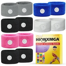 HIONXMGA Motion Sickness Bands/Acupressure Nausea Wristband for NauseaSea Sic...