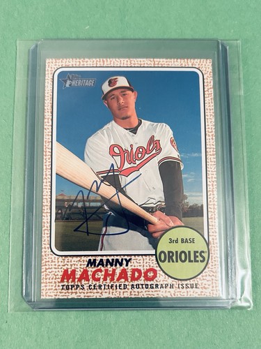 Manny Machado #MM 2017 Topps Heritage Real One Autographs card