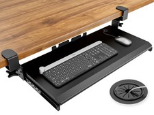 Keyboard Tray Under Desk Pull Out with Extra Sturdy C Clamp Mount System, 27....