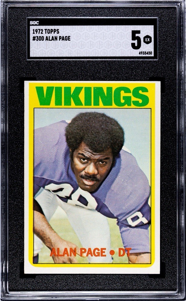 1972 TOPPS #300 ALAN PAGE MINNESOTA VIKINGS HIGH NUMBER SGC 5