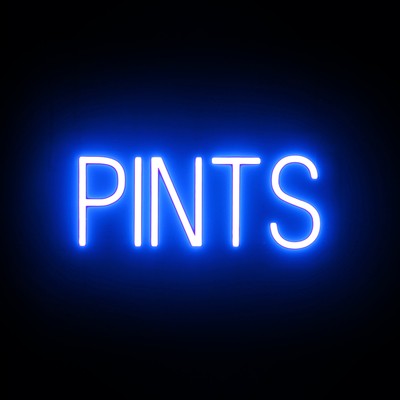 SpellBrite PINTS Sign | Neon Pints Sign Look, LED Light | 17.8'' x 6.3''
