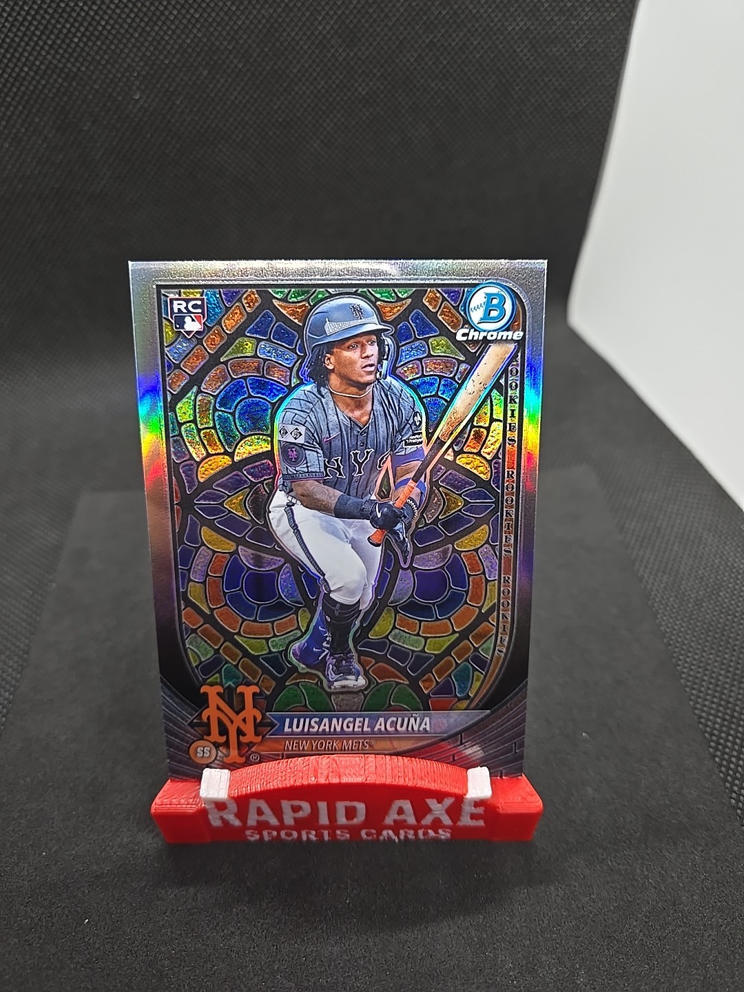 2025 Bowman Chrome Luisangel Acuna Etched In Glass Insert SP New York Mets RC