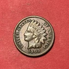 (1) Beautiful Toned Antique 1909 Indian Head Cent/Penny CHOICE F-FINE BETTER DAT