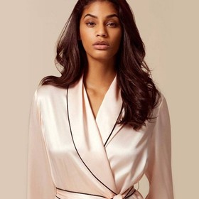 Agent Provocateur Classic Pink Silk PJ Dressing Gown AP4 Large