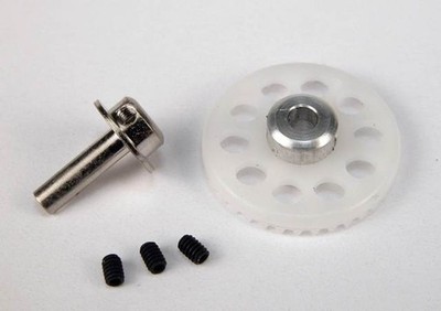 SCALEAUTO - Nylon crown Gear 37th. M50 with 2xM2 screws for 3mm. Axle -grey-
