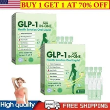 HHVB GLP-1 SIX-in-ONE Solution Oral Liquid, 2025 New GLP-1 Oral Solution-7PCS
