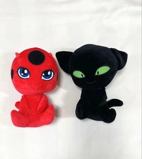 Miraculous Ladybug & Cat Noir Plush Tikki Plagg New Collectible