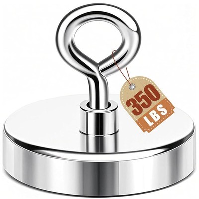 Super Strong 2'' Neodymium Magnet - 350 lbs Capacity, Ideal for Retrieval Needs