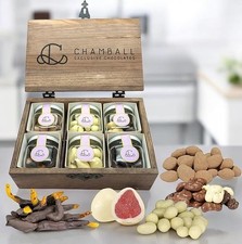 Gourmet Fruit Nuts In Chocolate Chamball Gourmet Chocolates 6 x Jars Gift Box