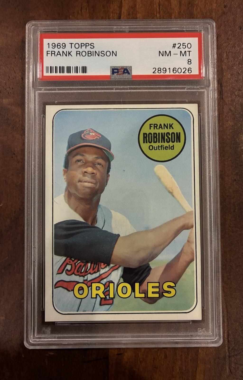 1969 Topps 250 Frank Robinson PSA 8 NM-MT HOF GOAT MVP Baltimore Orioles