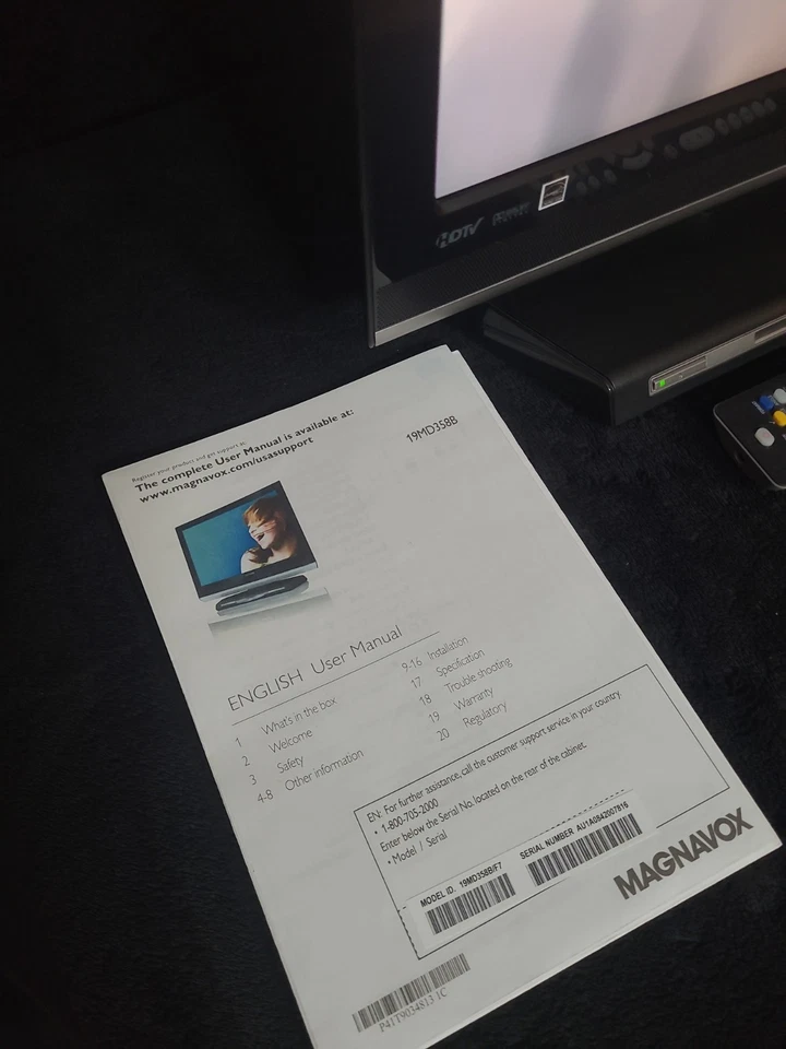 MAGNAVOX 🔥 19MD358B 720p 19" LCD HDTV DVD TV HDMI NEW REMOTE RETRO GAMING - Image 4 of 4