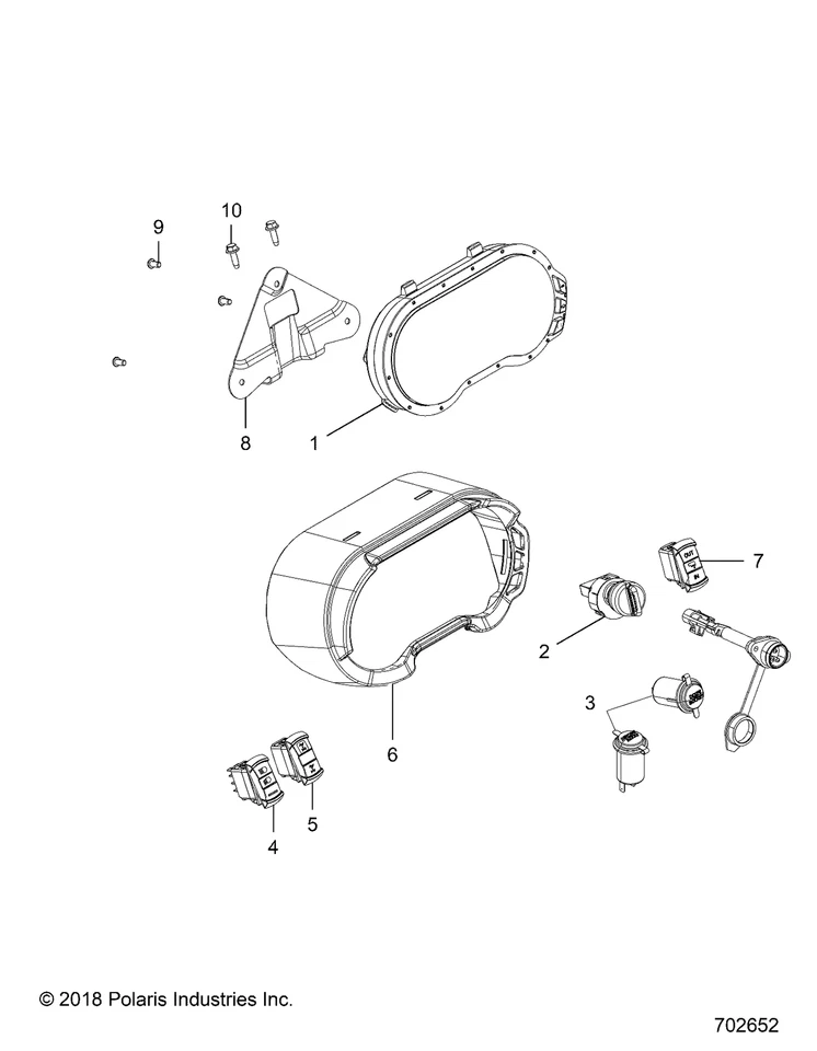 Interruptor de cabrestante Polaris, pieza original OEM 4015688, cantidad 1 Foto 2 de 2