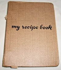 Vintage Mom's -  My Recipe Binder Cookbook HAND WRITTEN & OLD CLIPPING RECIPES