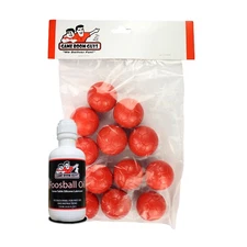 Game Room Guys Foosball Oil and 12 Red Soccer Foosballs