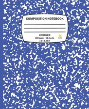 Unruled Composition Notebook: Blue Marble Cover with Blank Table of Contents N