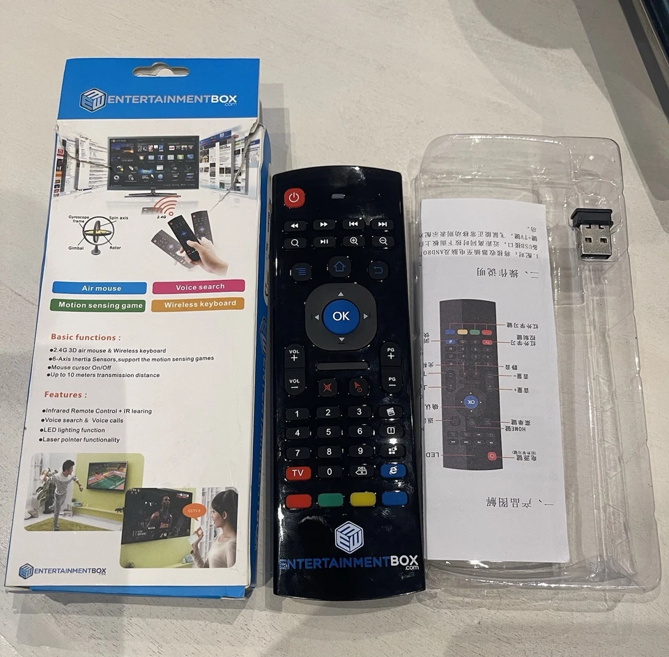 Entertainment Box S77 pro remote  2.4GHz Wireless Mini Keyboard Android Smart TV - Image 2 of 4