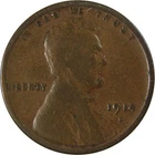 1914 D Lincoln Wheat Cent VG Very Good Penny 1c Coin SKU:I26015