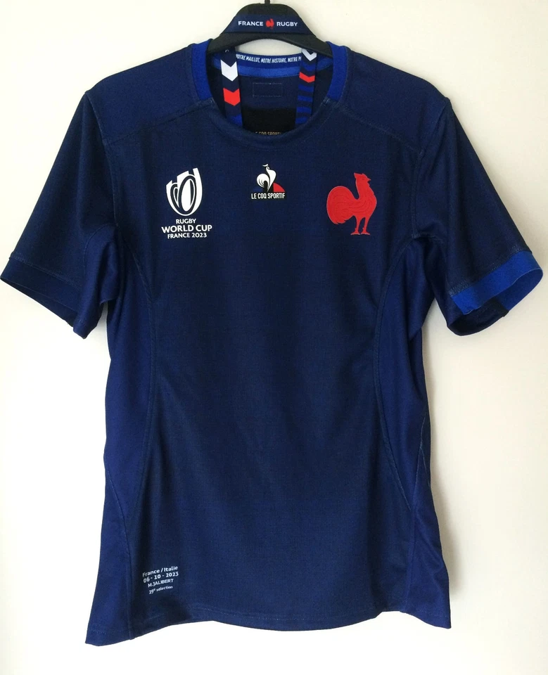 Maillot rugby no porté Matthieu JALIBERT FFR 2023 - RWC  - FFR UBB - Photo 1/4