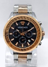 Fabulous Versace Chronograph Black Dial Date Indicator Quartz Men's Wrist Watch