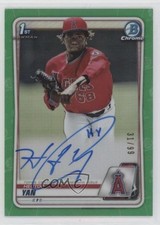 2020 Bowman Chrome Prospect Green Refractor 31/99 Hector Yan #CPA-HY Auto 2s2
