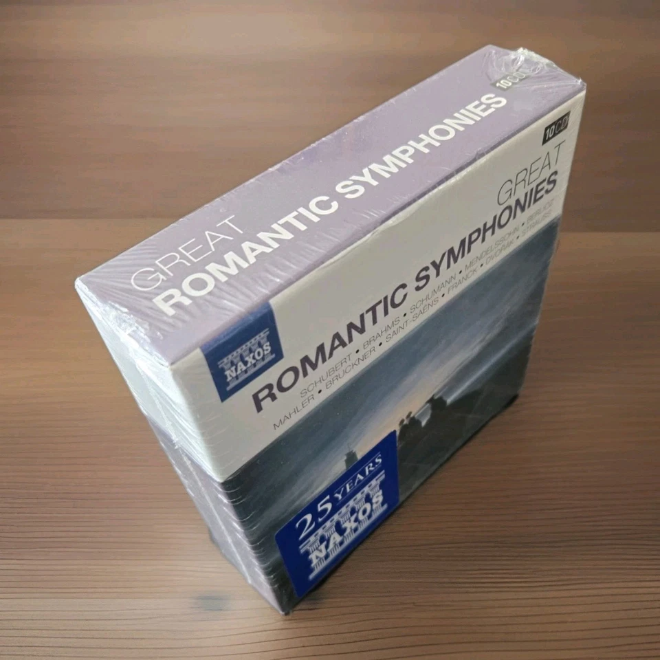 Naxos GREAT ROMANTIC SYMPHONIES 10-CD Set NEW SEALED Schubert Brahms Berlioz (M) - Image 3 of 4