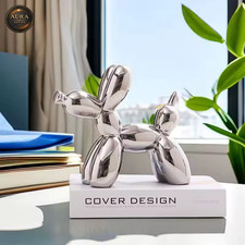 🏛 Modern Decorative Statue Dog Balloon 22cm Arge ✨ Collectible Ornament