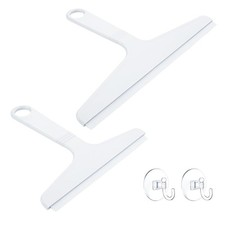 New Talent 2 PCS Shower Squeegee White, for 12" L X 0.75" W X 8" H, White