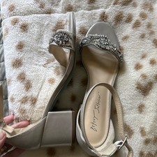 Blue by Betsey Johnson Women  s SB-Mel Heeled Sandal, Silver, Size 9M US