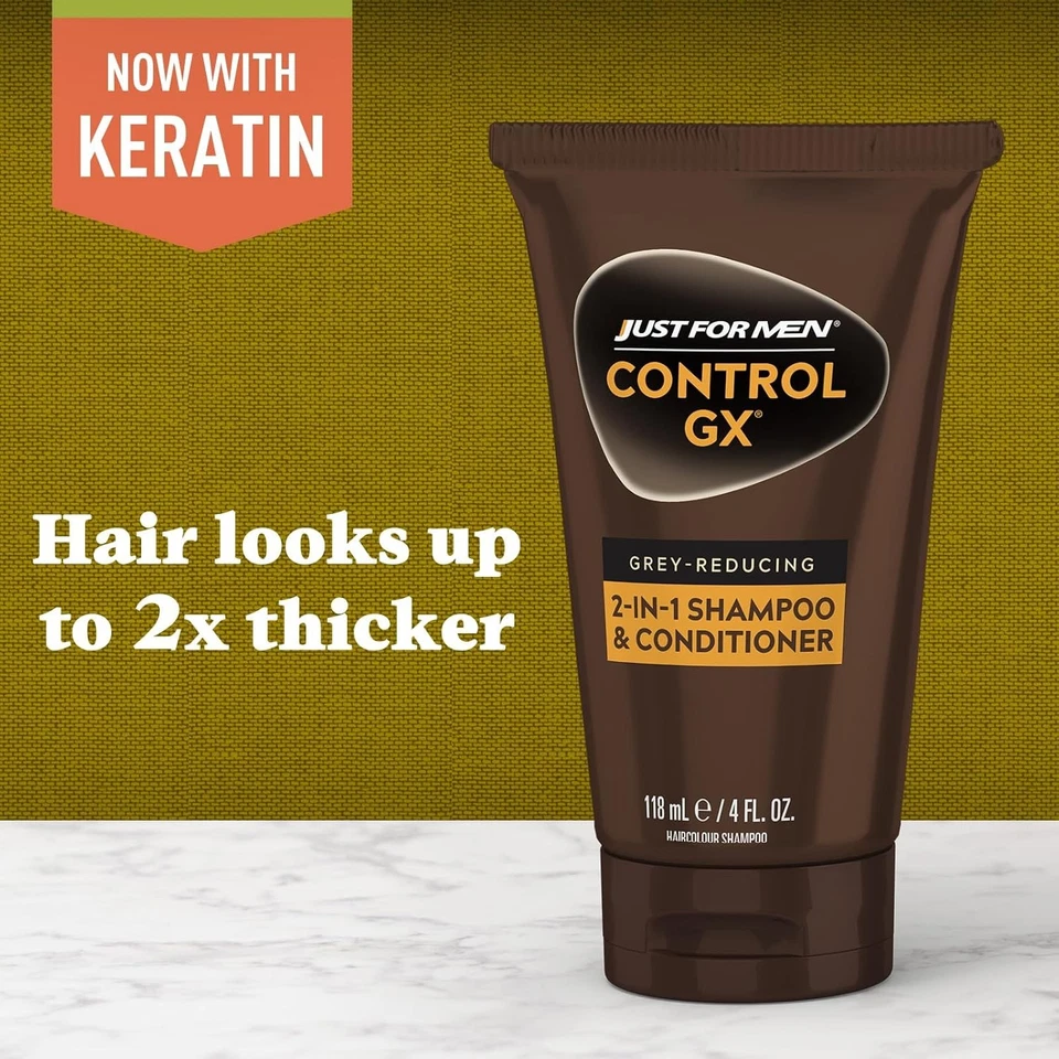 Just for Men Control GX Grey Reducing 4 жидких унции (упаковка из 1),  - Изображение 4 из 4