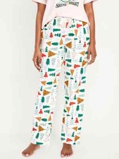 NWT Old Navy O Christmas Tree Flannel Pajama Pants Sleep Lounge Women XXL