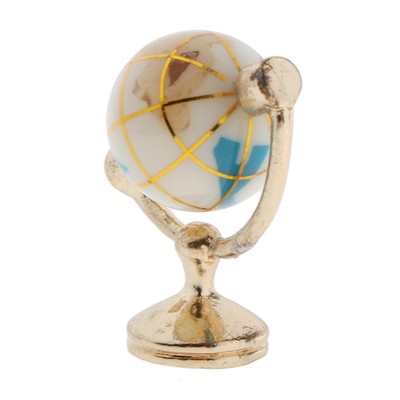 Dollhouse Simulation Handmade Miniatures Rolling Globe Scene Ornaments White