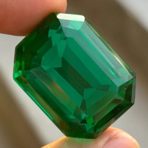 AAA+ Large Green Colombian Emerald 123.8 Ct. Loose Gemstone Emerald Cut for Gift - Picture 8 of 12