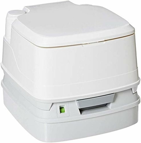 Compact White Portable Toilet for RVs and Camping - Easy Cleaning Design - Picture 9 of 11