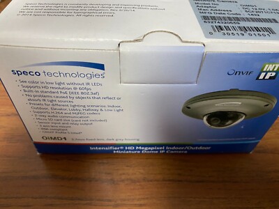 New In Box - Speco Technologies Intensifer HD Mini Dome Network Camera OiMD1