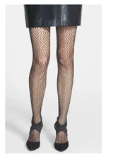 Commando Geo Net Tights Black Size S