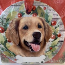 Golden Retriever Christmas Ornament Dog Pet Personalizable New Sealed E  S Pets