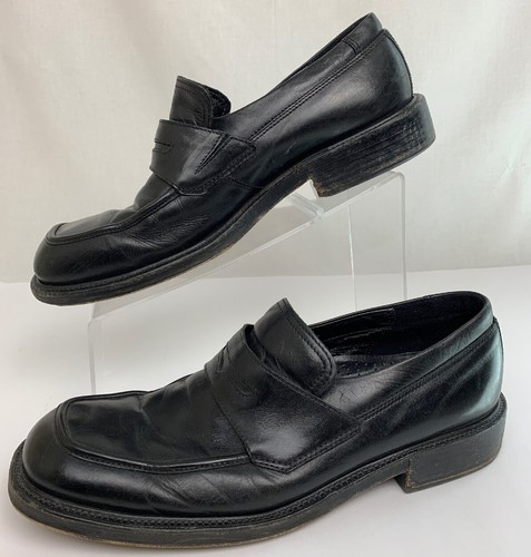 Zapatos formales de vestir sin cordones de cuero negro para hombre talla EU 45 EE. UU. 11/12 - Imagen 8 de 12