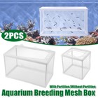2pcs Fish Breeding Hatchery Box Juvenile Isolation Net Fry Spawning Incubator