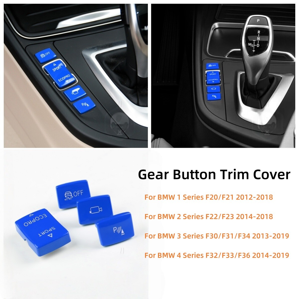 Gear Button Trim For BMW 1 2 3 4 Series F20/F21/F22/F23/F30/F31