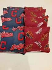 8 Cornhole Bag Set Corn Hole Cleveland Cavaliers and Indians