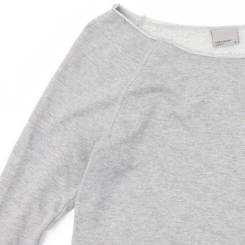 VERO MODA Womens Grey Cotton Blend Sweatshirt Size XS - Picture 8 of 12