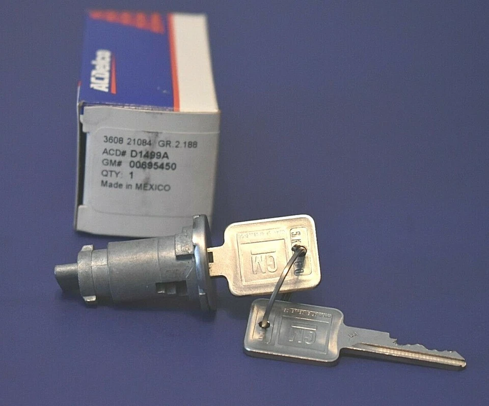 Цилиндр замка зажигания переменного тока Delco 1966-67 Buick Gran Sport Skylark Riviera Wildcat - Изображение 2 из 4