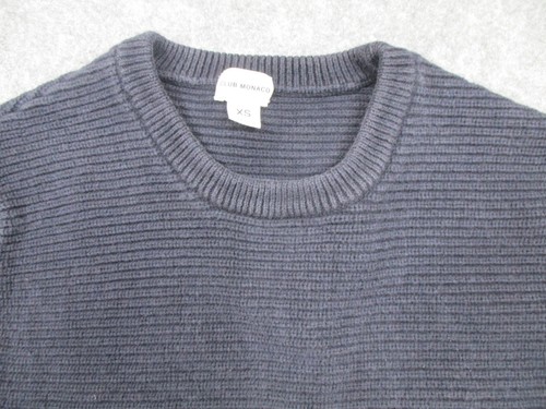 Club Monaco Sweater Mens Extra Small Blue Knit Long Sleeve Pullover Crew Neck - Picture 2 of 8