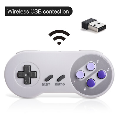 SVSE 5 USBコントローラー Wireless Classic USB SNES Controller Joypad For PC / MAC Super