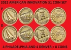 2022 American Innovation Dollar Coin P & D Set - Uncirculated 8 Coins