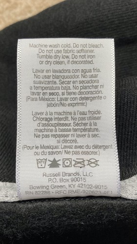 RUSSELL ATHLETIC EUC Disruptor Hoodie Black Oxford Size M Women’s Pink Purple - Picture 5 of 15
